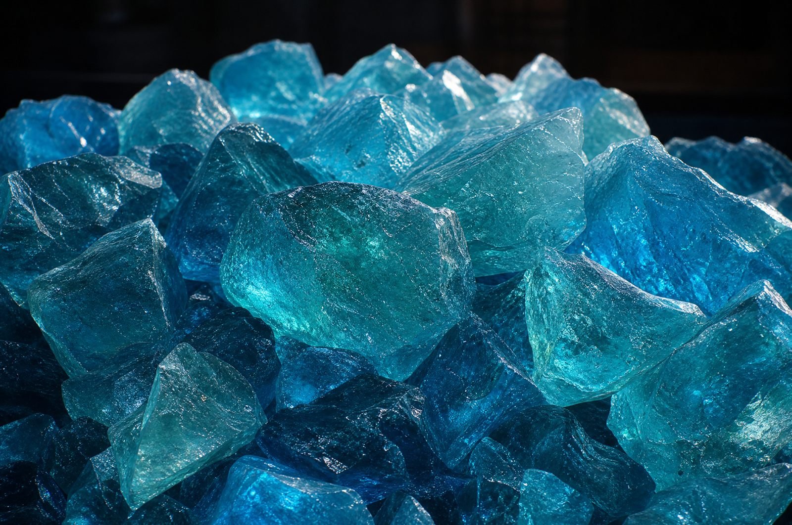 Sodium silicate glass lumps and cullet